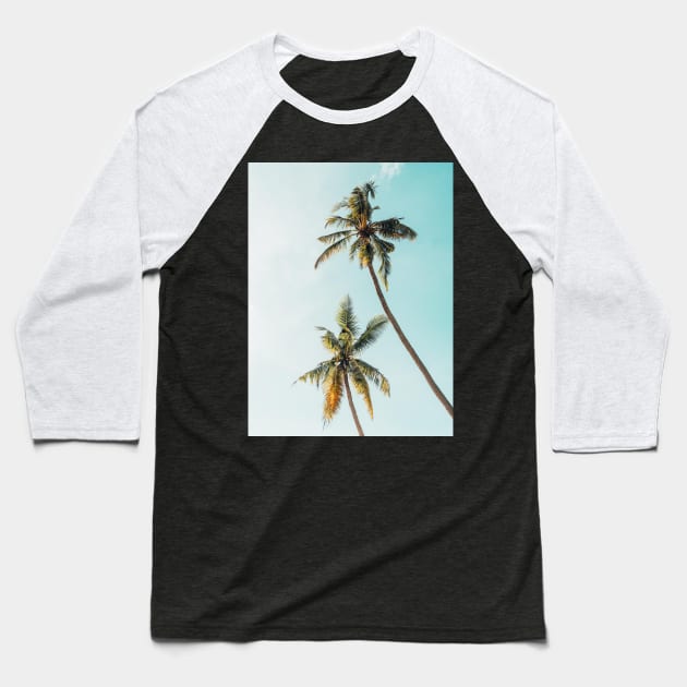 Summer Palm Trees Baseball T-Shirt by NewburyBoutique